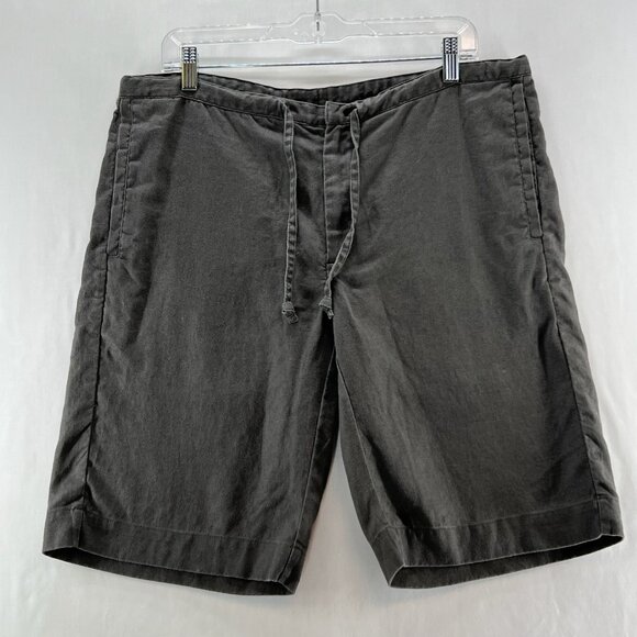 Banana Republic 11" Chino Shorts Mens S Linen Drawstring Pockets Breathable Gray - Picture 1 of 7